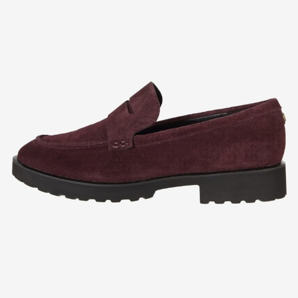 NWT Cole Haan 'Geneva' Waterproof Suede Penny Loafer in Pinot Angora Suede Sz.8B - Picture 3 of 16